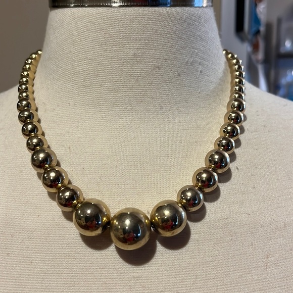 Vintage Jewelry Vintage Graduated Gold Ball Beaded Necklace Poshmark